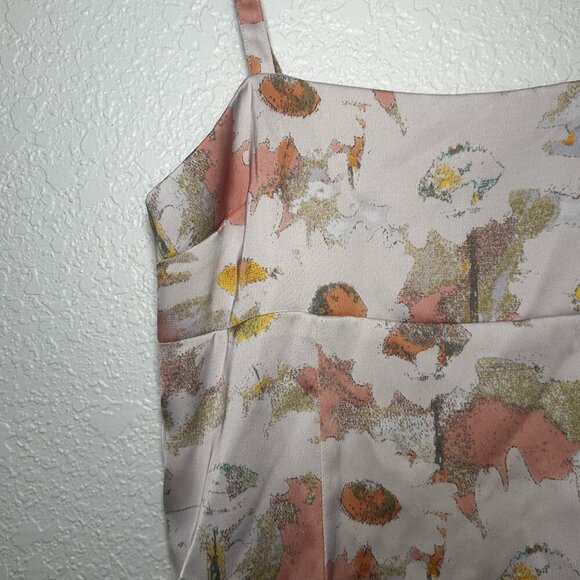 Urban Outfitters Pink Satin Mini Dress Sundress Medium Spring Summer Floral - Picture 4 of 7